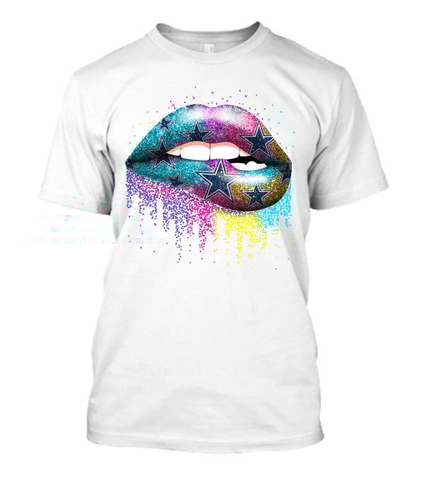 Lip Cowboys Glitter Stars Rainbow T-Shirt