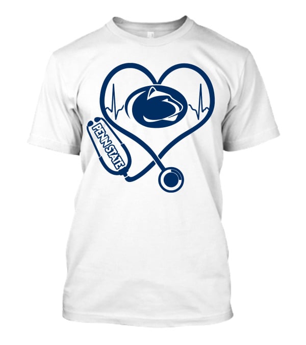 Penn State Nurse Heartbeat Logo Stethoscope T-Shirt