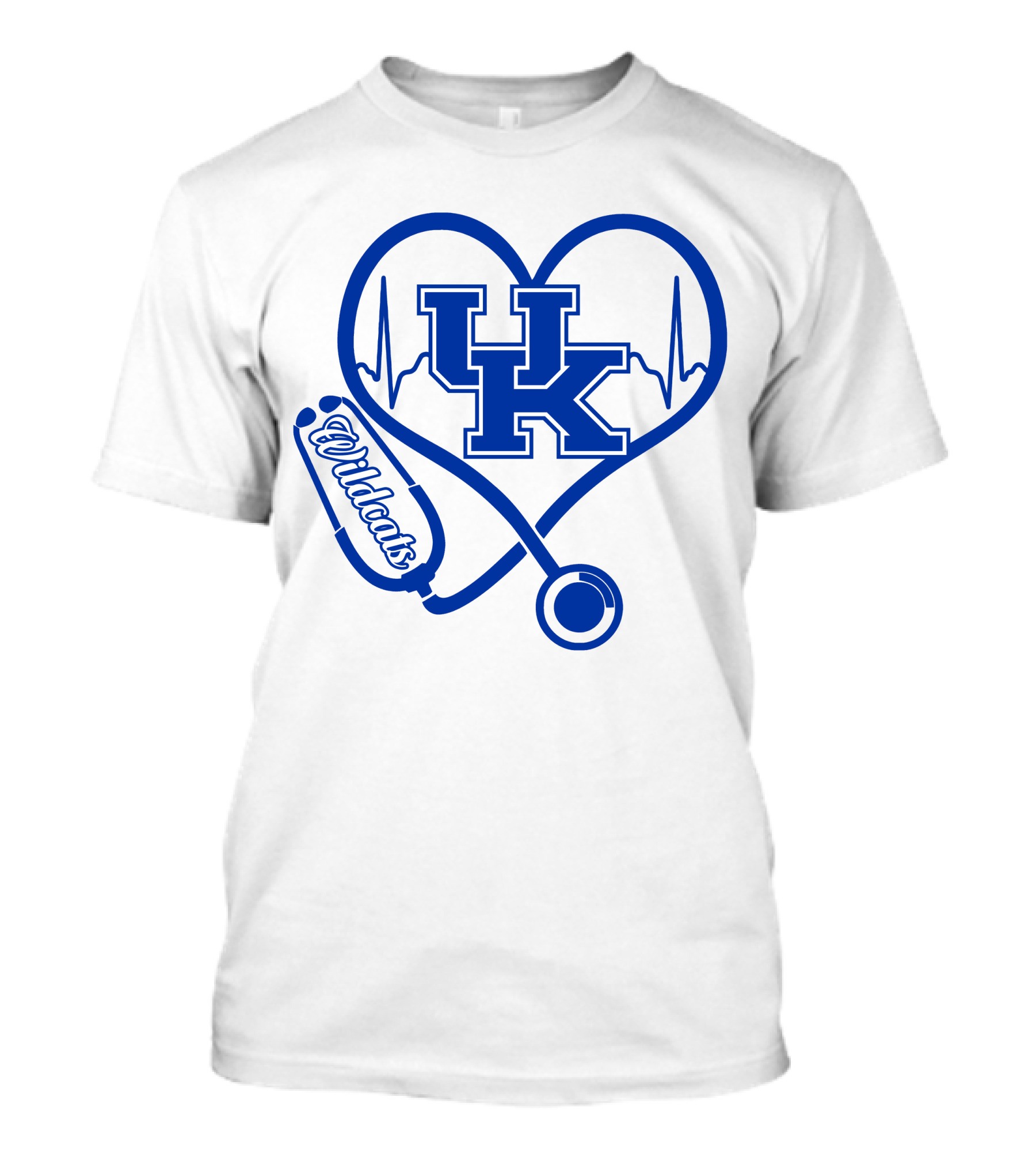Uk Wildcats Heartbeat Stethoscope Nurse Kentucky T-Shirt