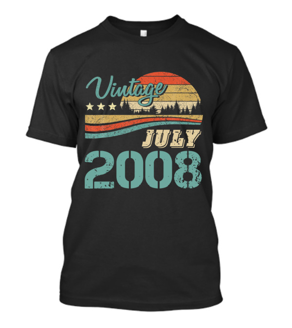 Vintage July 2008 Retro Landscape T-Shirt