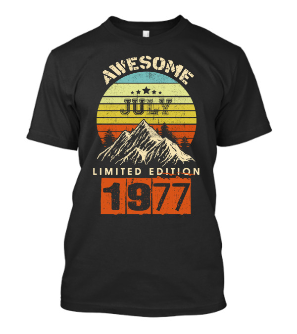 Awesome July 1977 Vintage Mountain Scene T-Shirt